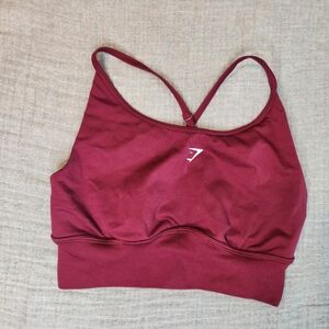 Gymshark Womens M Sweat Seamless Longline Sports Bra Plum Pink